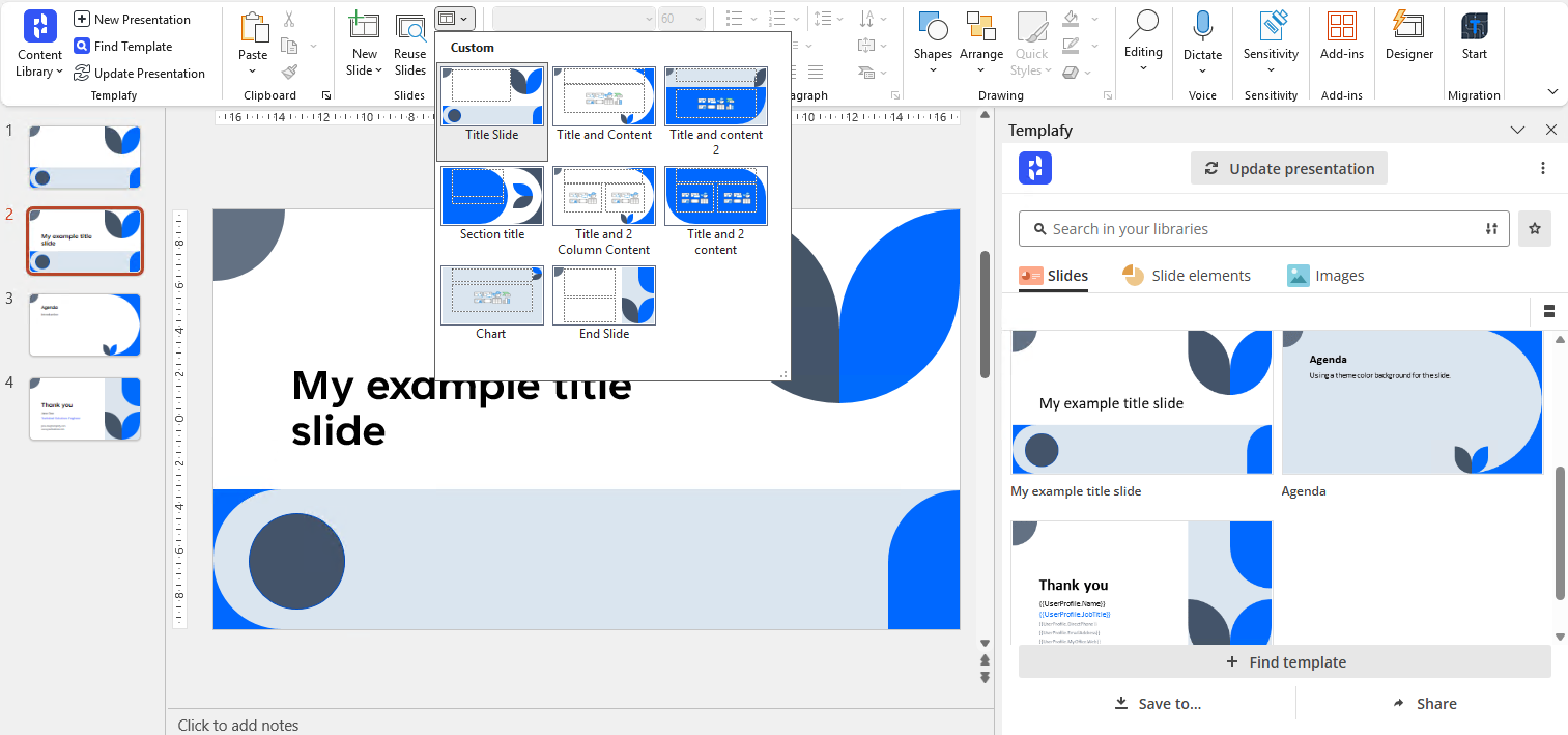 templafy in PowerPoint