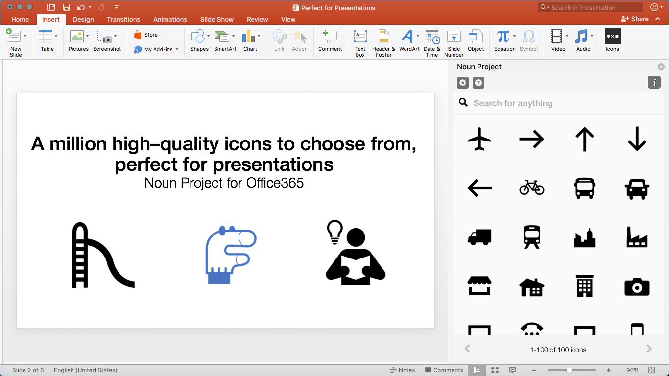 Noun Project in PPT