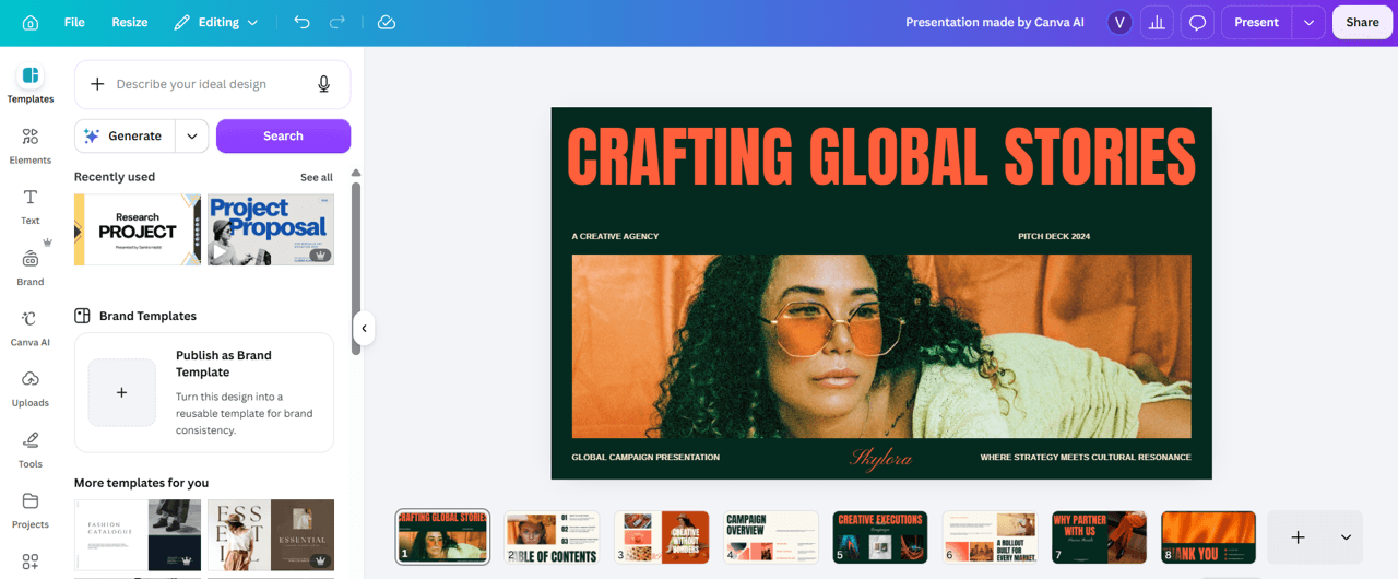 Canva AI Presentation Maker