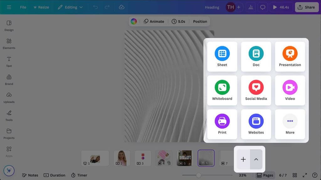 How to use the Multi-design feature of Canva