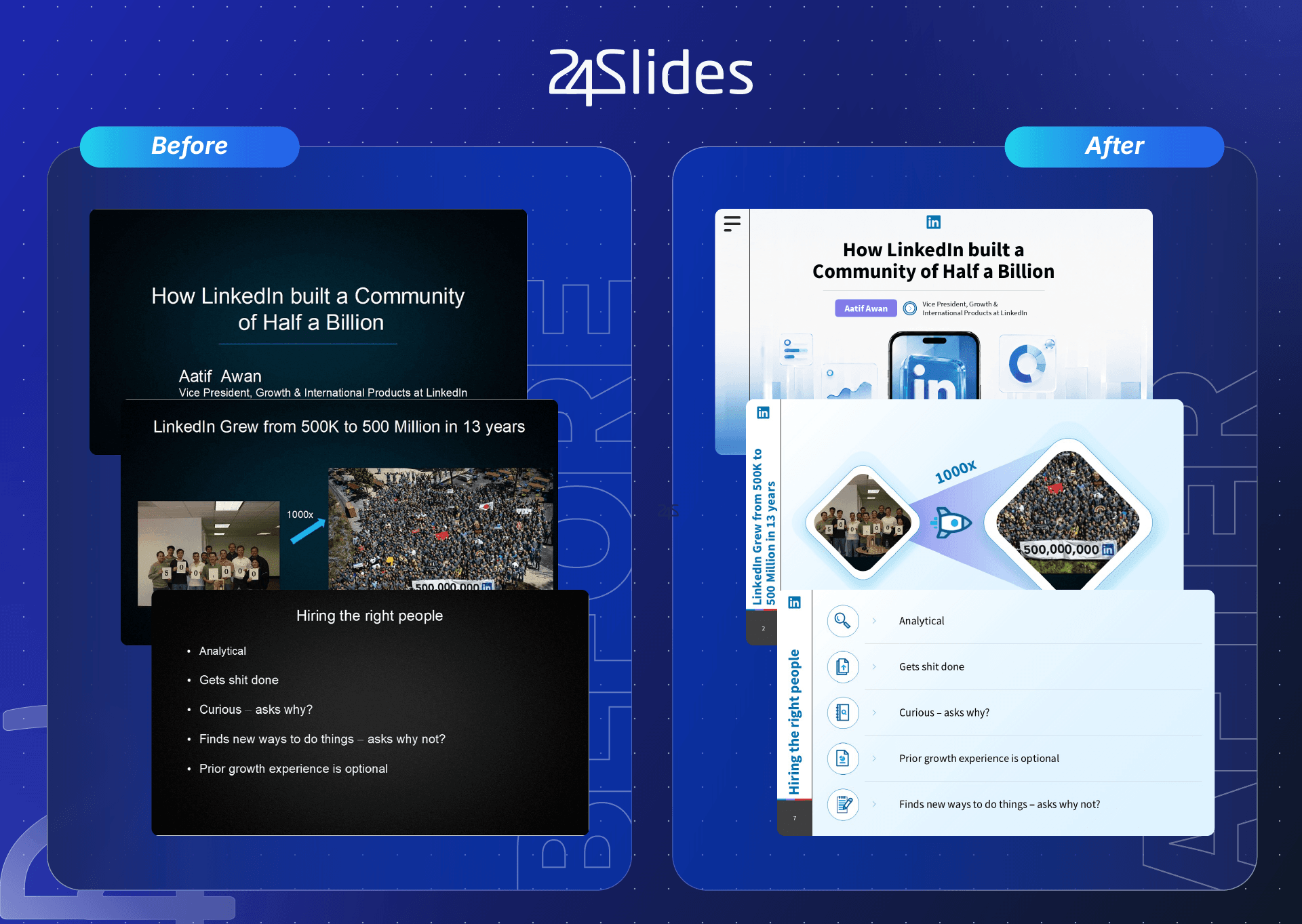 LinkedIn presentation example