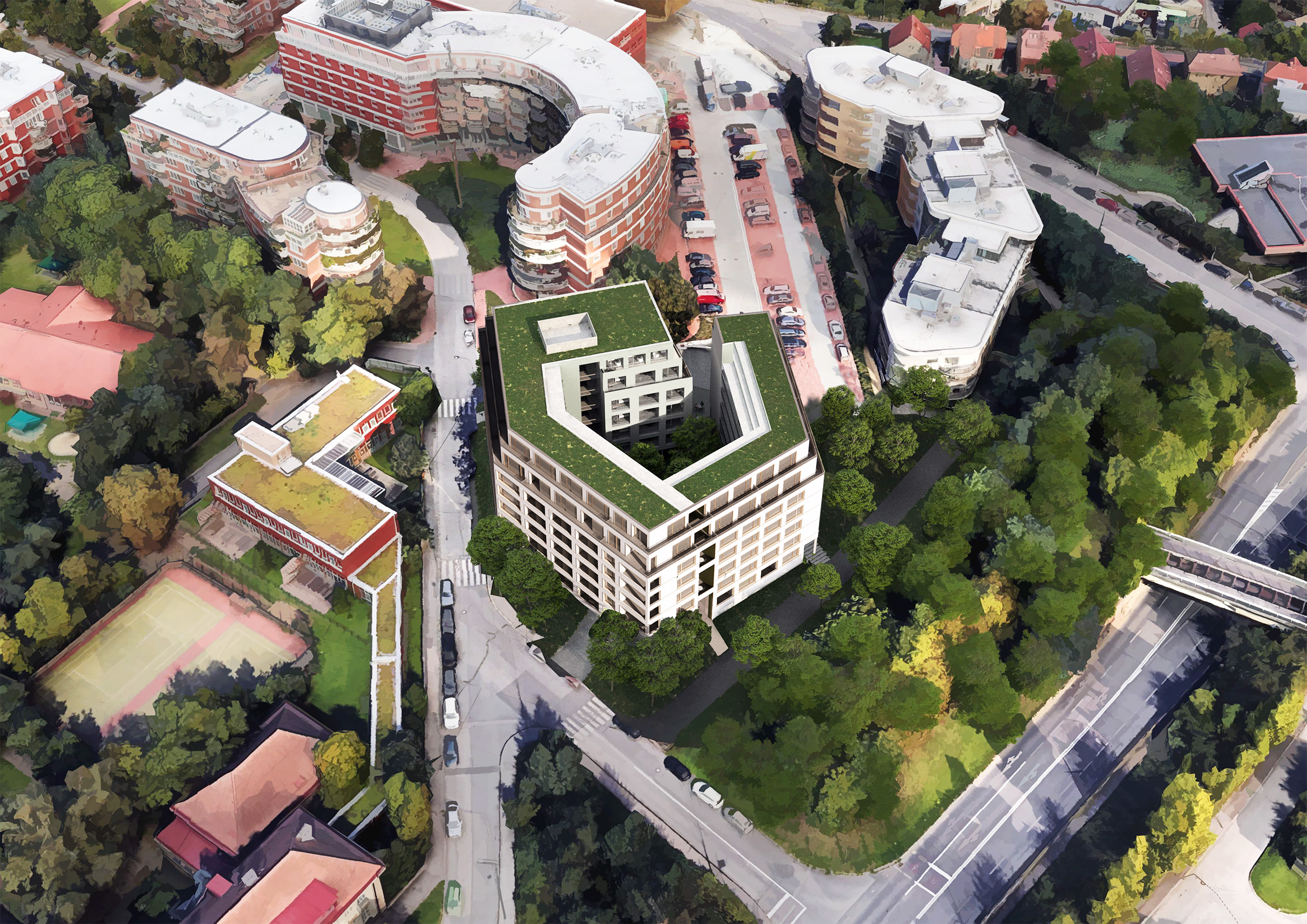 Fotozákres Bytový dům U Tyršovy školy - Návrh - 4