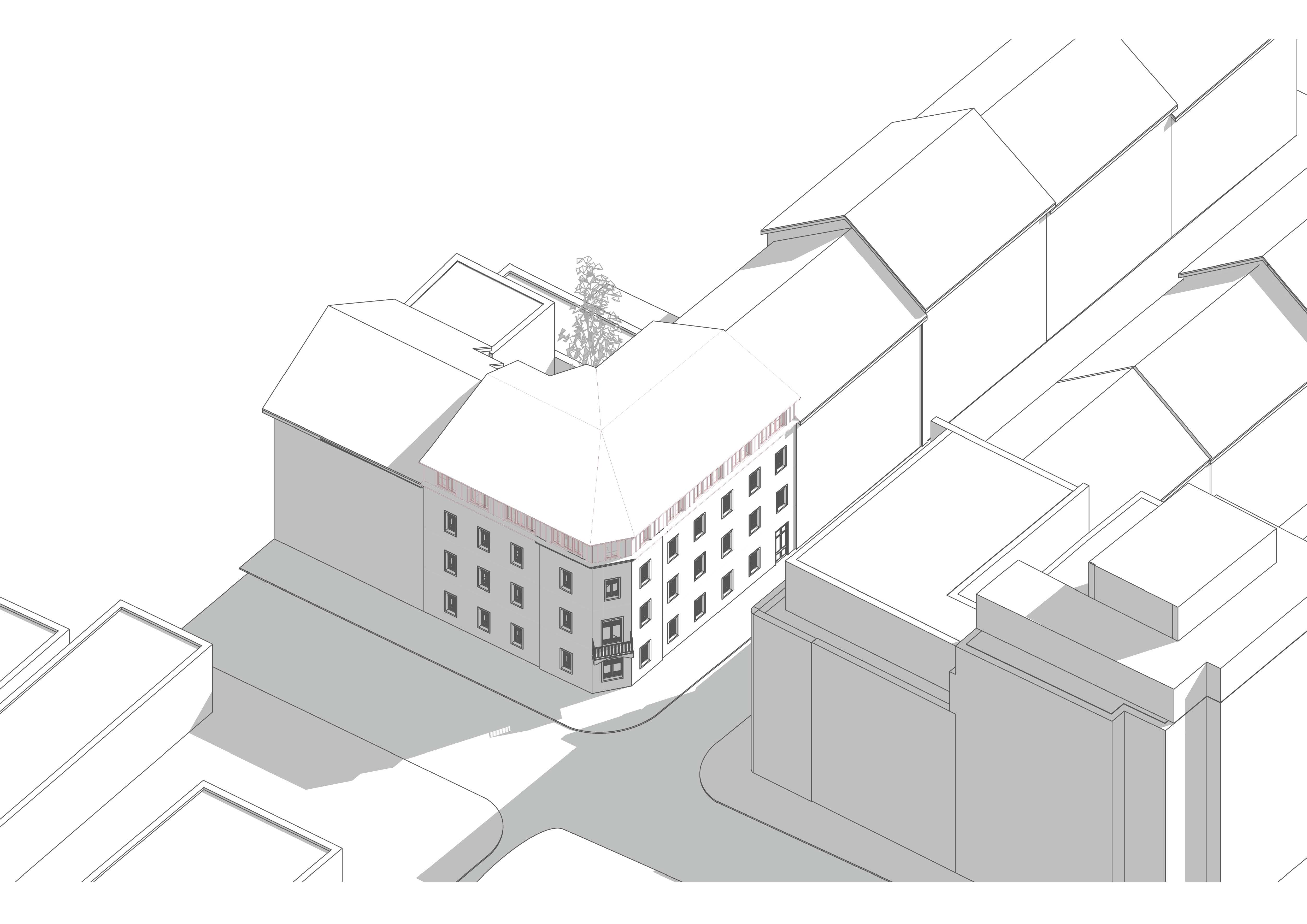 Bytový dům Kolmá - rekonstrukce a nástvaba - Návrh - 2