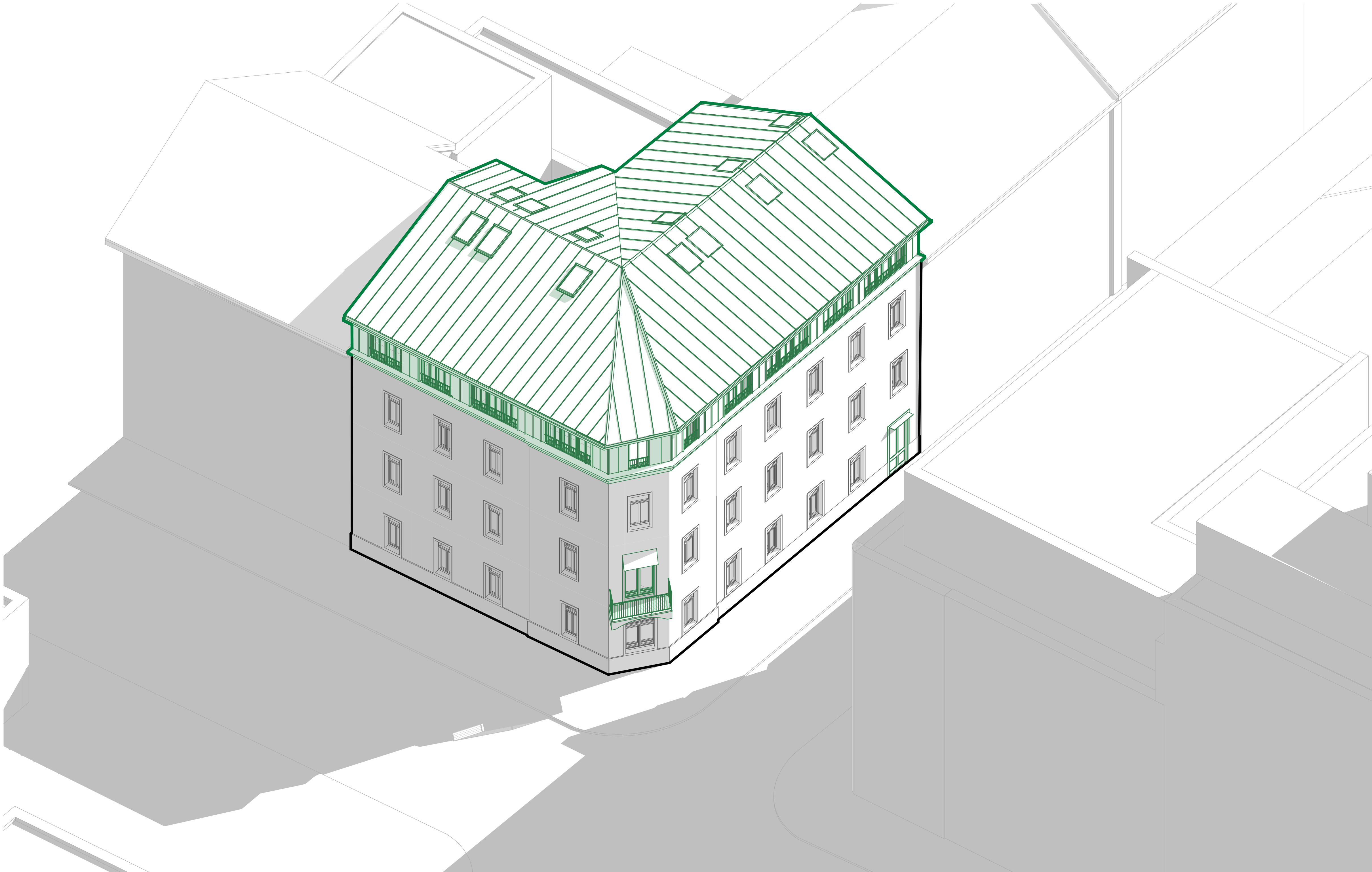 Bytový dům Kolmá - rekonstrukce a nástvaba - Návrh - 2