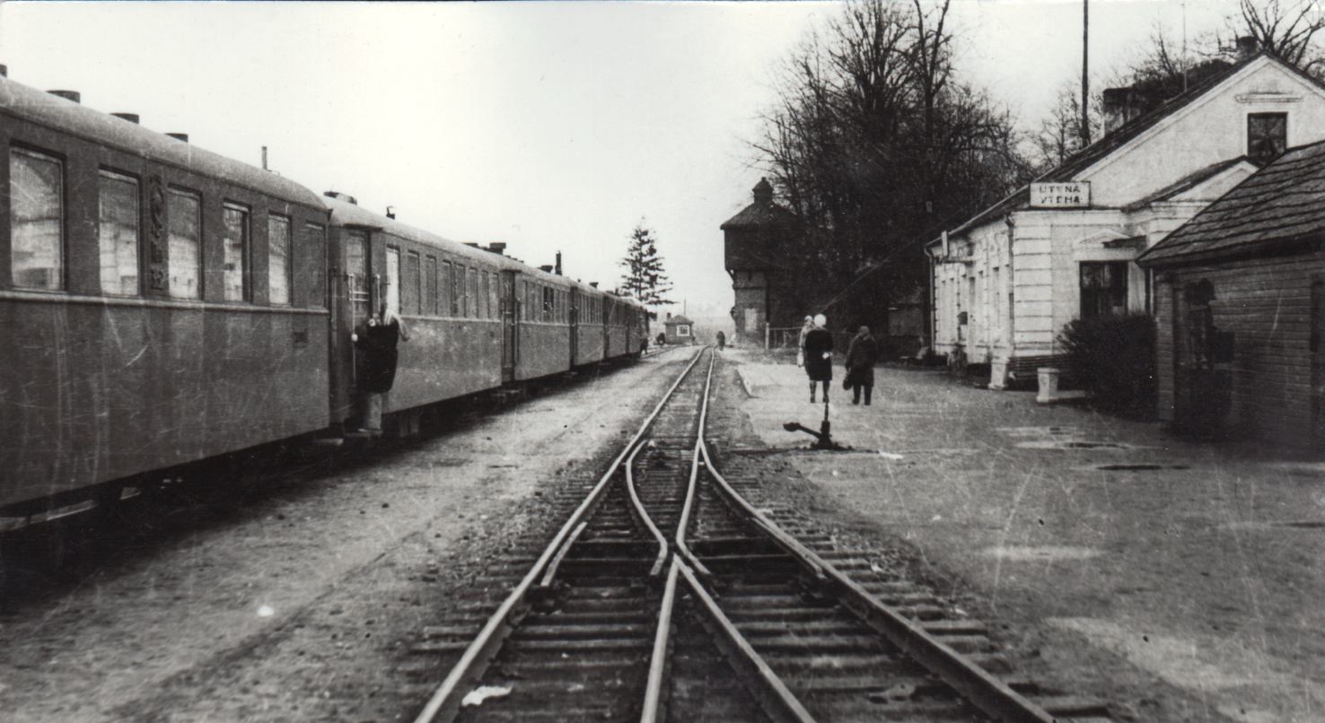 Utenos siaurojo geležinkelio stotis 1977 m. | Utenos rajono savivaldybės nuotr.