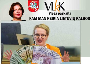Armonaitė apžiojo lietuvių kalbos pinigus | Alkas.lt koliažas