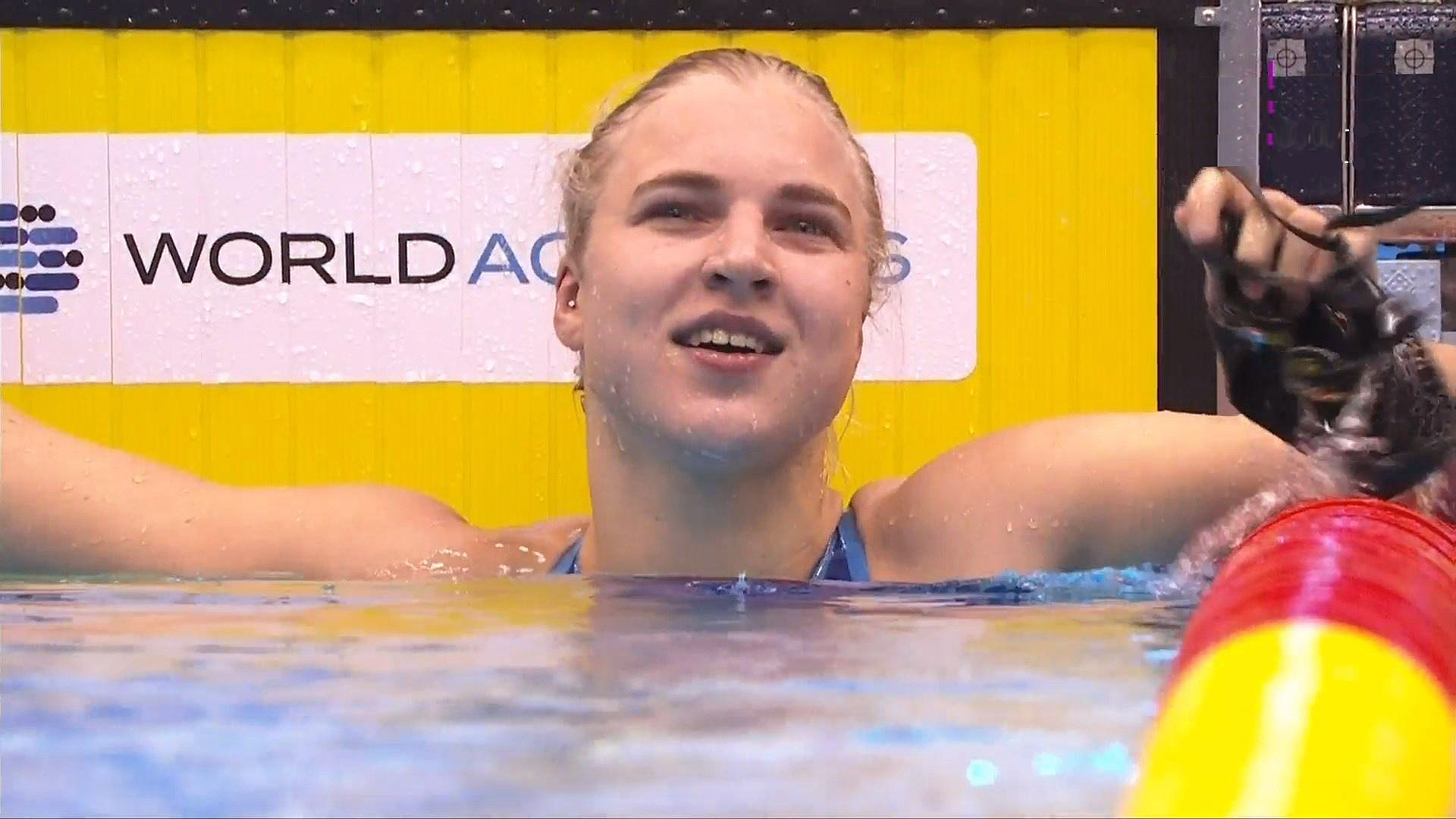 2023-07-25 d. Rūta Meilutytė vėl tapo 100 m krūtine plaukimo pasaulio čempione! | Alkas.lt nuotr.