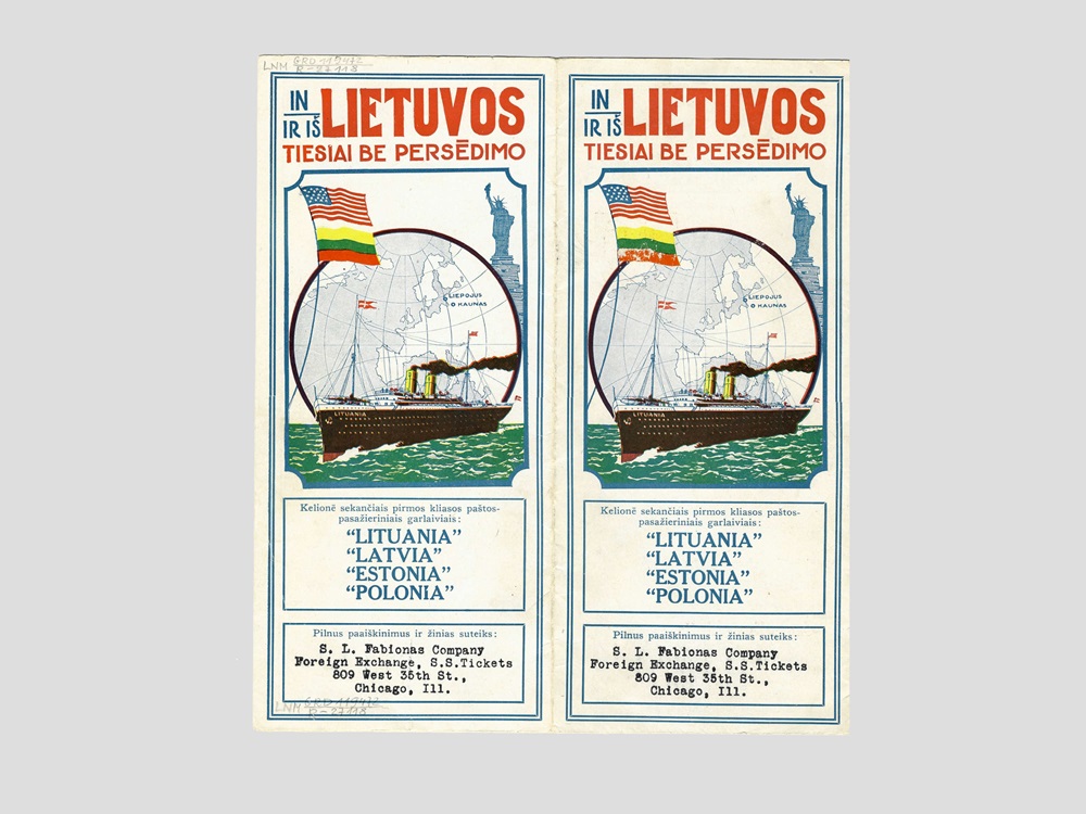 Baltijos–Amerikos linijos reklaminis leidinys. Lietuva, XX a. 4 deš | LNM nuotr.
