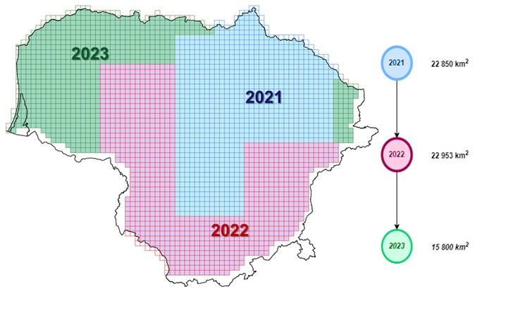 Užbaigti LR teritorijos 2021–2023 m. ortofotografinio žemėlapio sudarymo darbai | am.lrv.lt nuotr.