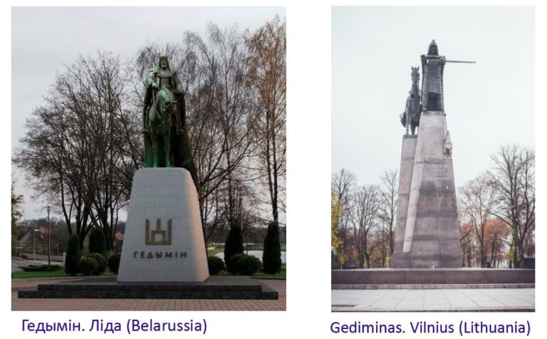 Paminklas Gediminui Baltarusijoje ir Vilniuje | autoriaus nuotr.