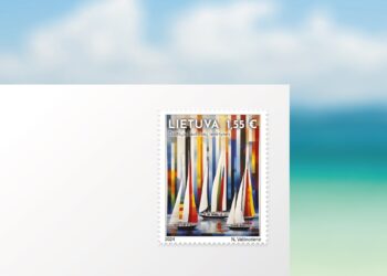 Ant naujo pašto ženklo – pirmą sykį Klaipėdoje vyksiančių didžiųjų burlaivių lenktynės | Lietuvos pašto nuotr.