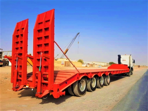 80 Ton Loading Lowbed Semi Trailer