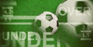 Football,Betting,Concept.,Blur,Soccer,Ball,,Over,And,Under,Text