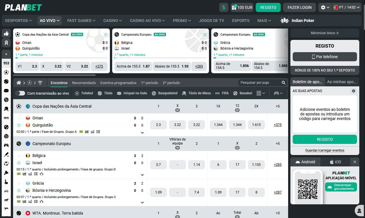 Planbet Bookmaker Review Live betting PT