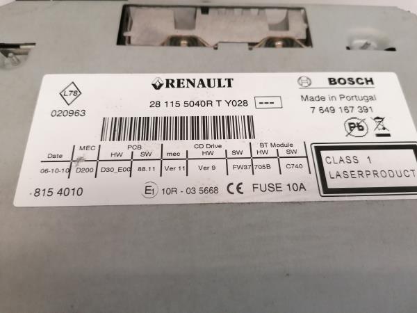 Rádio / auto-rádio RENAULT Megane III Grandtour (KZ0/1) Imagem-2