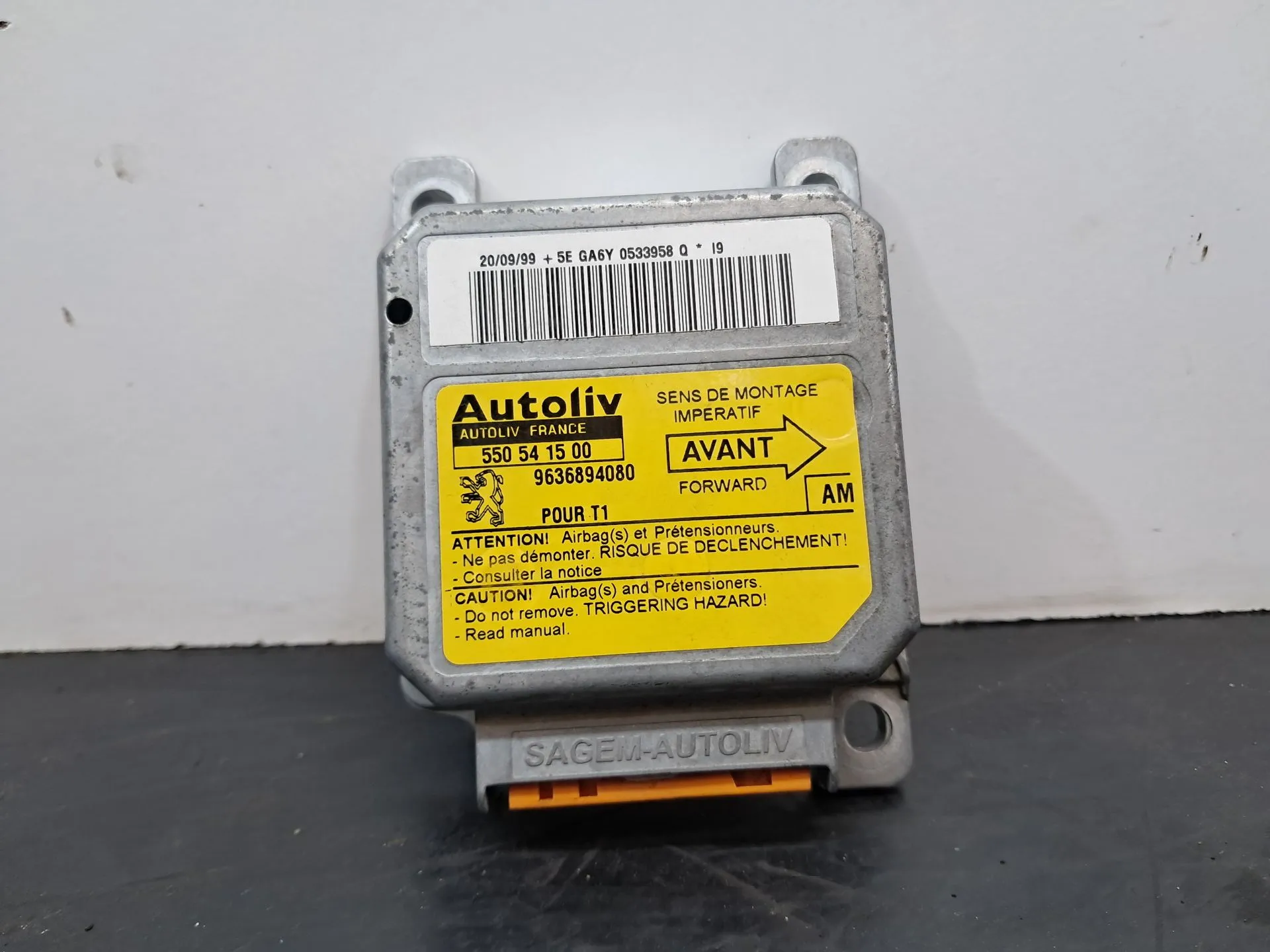 Centralita airbag PEUGEOT 206 CC (2D)