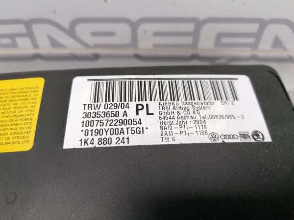 Left Seat Airbag VOLKSWAGEN Golf V (1K1) Imagem-1