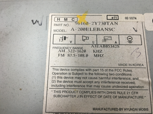 Rádio / auto-rádio HYUNDAI ix35 (LM, EL, ELH) Imagem-1