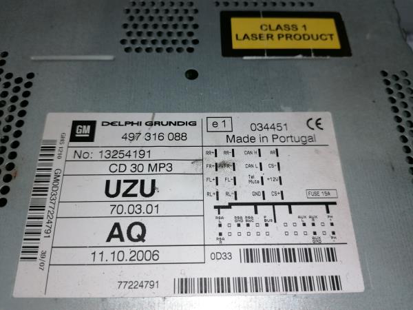 Radio / Autoradio OPEL Corsa D Imagem-1