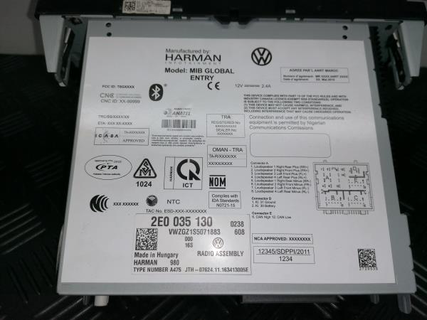 Rádio / auto-rádio VOLKSWAGEN Crafter Combi (SY_) Imagem-5