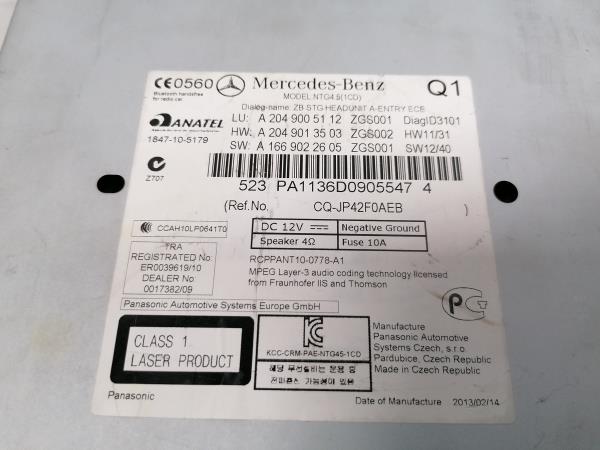Rádio / auto-rádio MERCEDES-BENZ Classe C (W204) Imagem-1