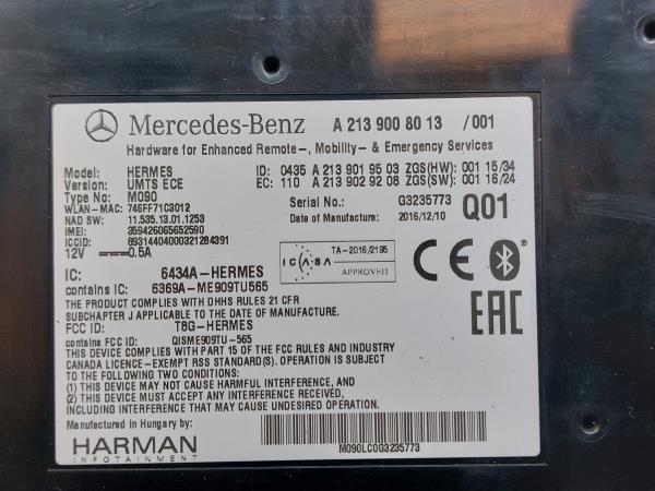 Módulo bluetooth MERCEDES-BENZ GLE Coupé (C292) Imagem-2