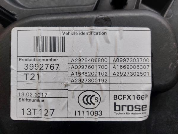 Alzavetro posteriore sinistro MERCEDES-BENZ GLE Coupé (C292) Imagem-3