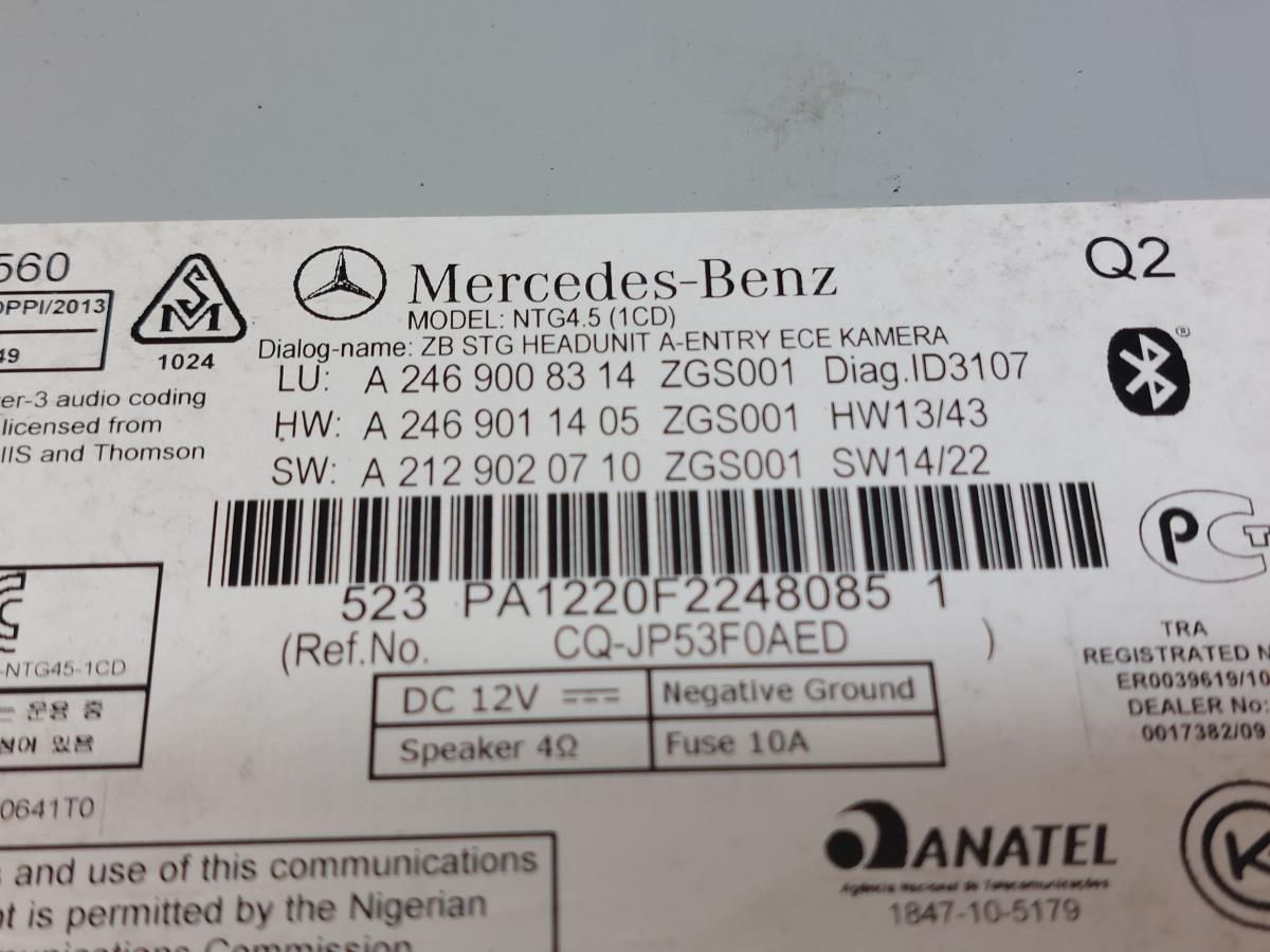 Rádio / auto-rádio MERCEDES-BENZ Classe A (W176) Imagem-2