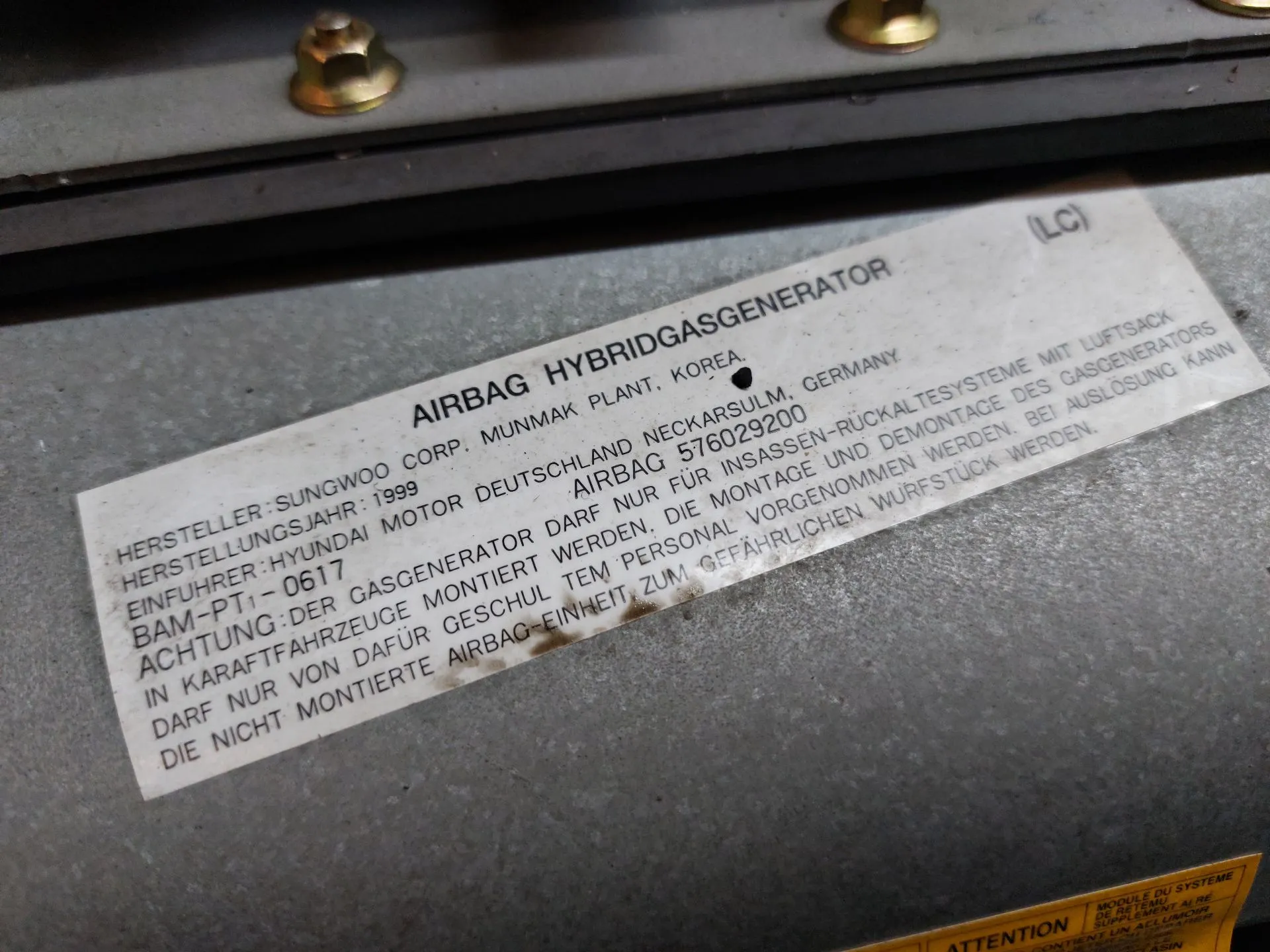 Airbag passageiro HYUNDAI Accent II (LC) Imagem-4