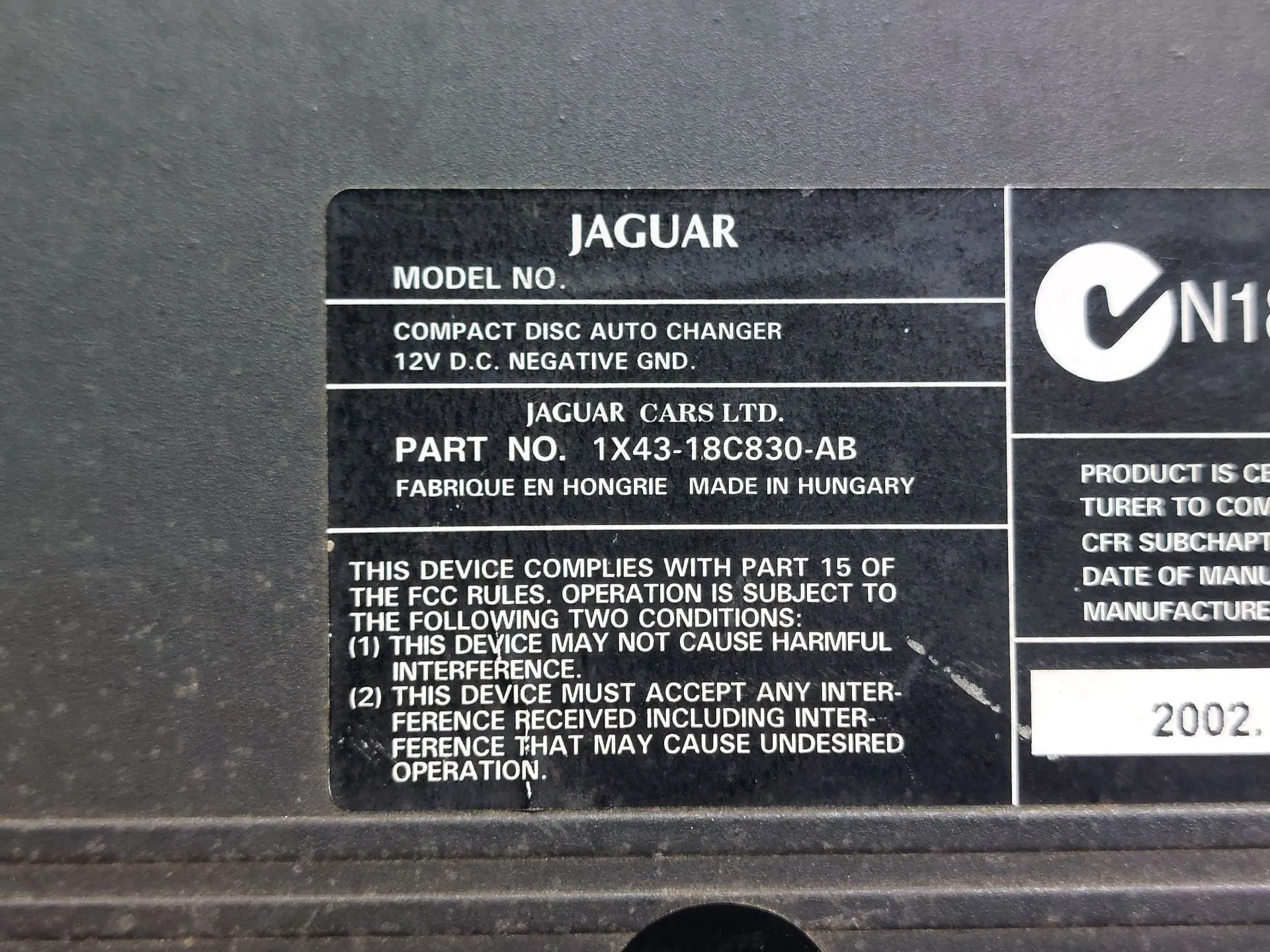 CD reader / box JAGUAR S-Type (X200) Imagem-7