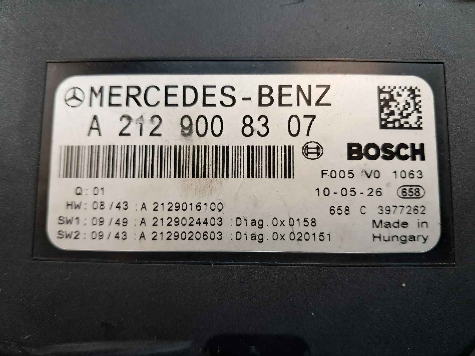 Caja fusibles / SAM / BSI MERCEDES-BENZ Classe E Cabriolet (A207) Imagem-1