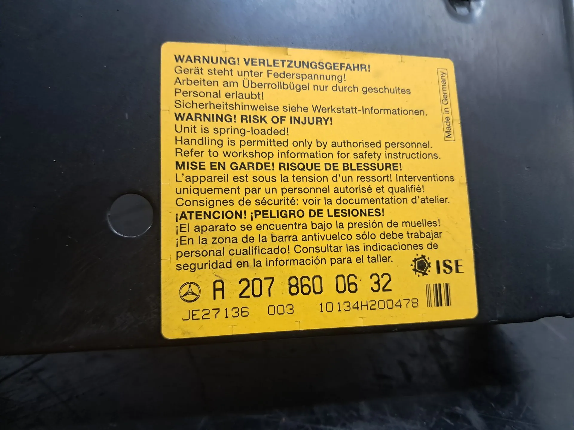 Poggiatesta MERCEDES-BENZ Classe E Cabriolet (A207) Imagem-1