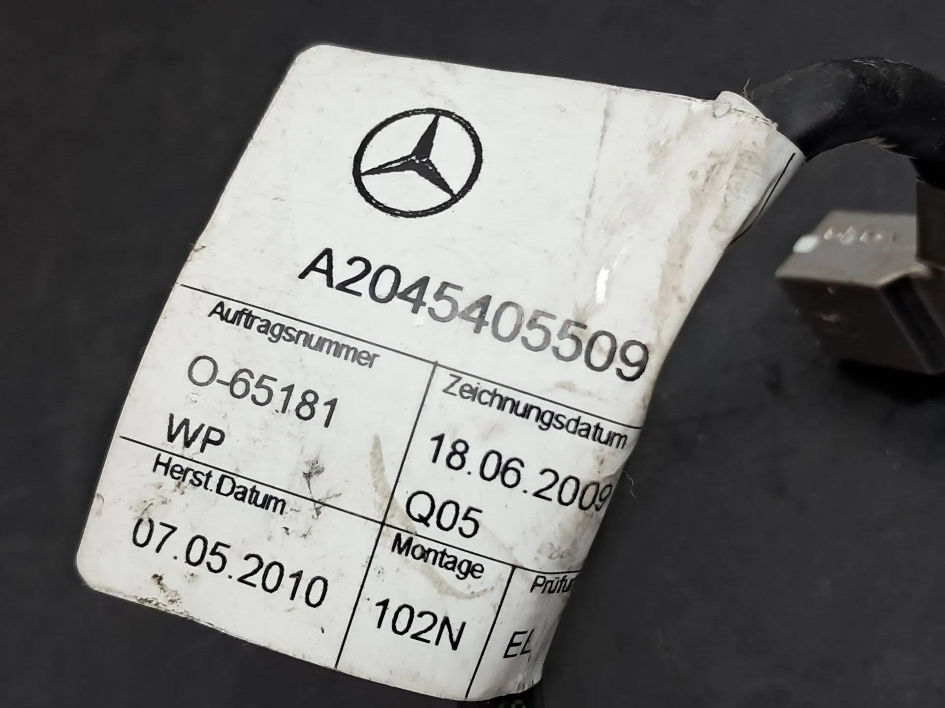 Impianto elettrico interno / cablaggio interno MERCEDES-BENZ Classe E Cabriolet (A207) Imagem-3