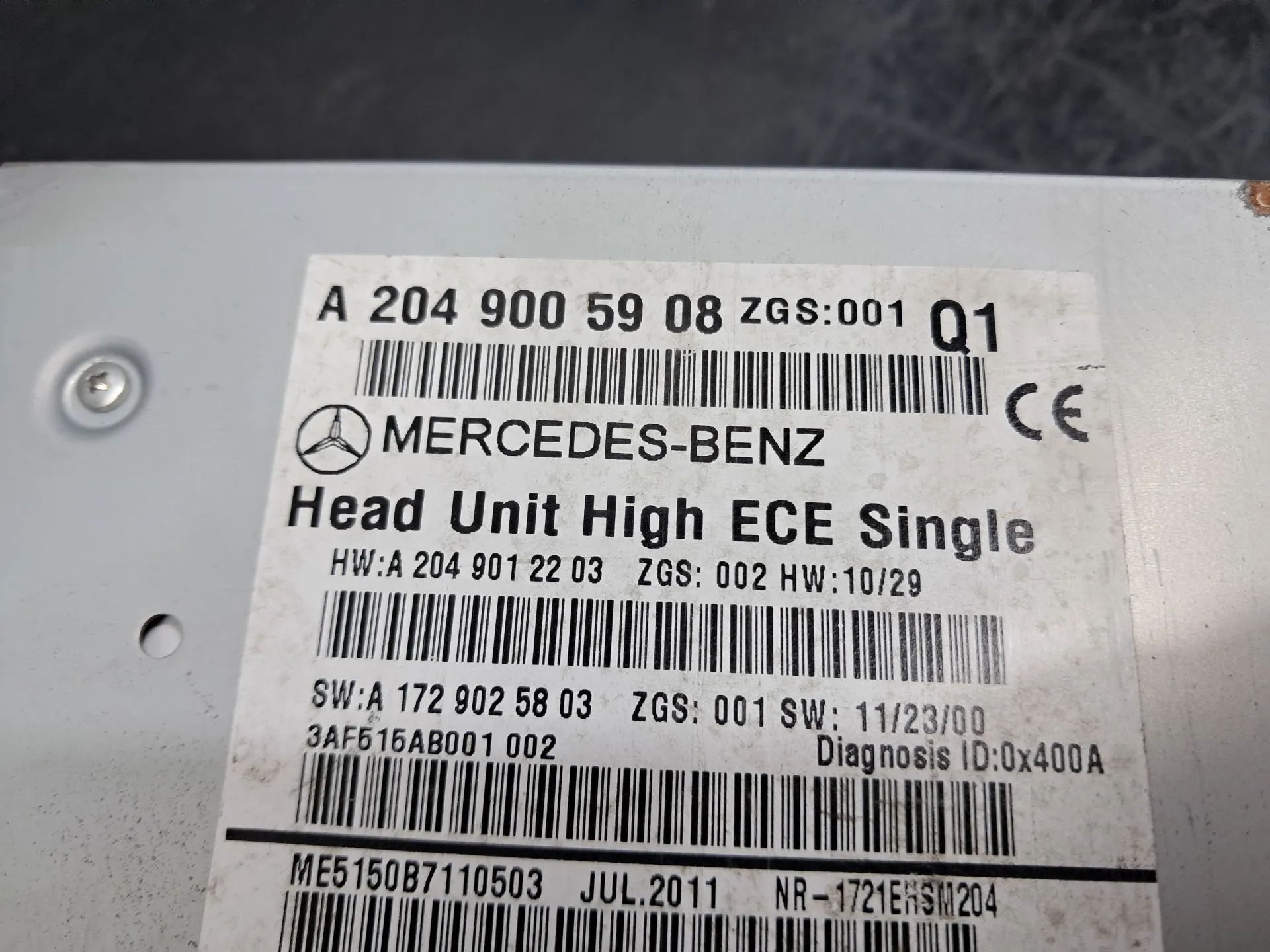 Rádio / auto-rádio MERCEDES-BENZ Classe C (W204) Imagem-5