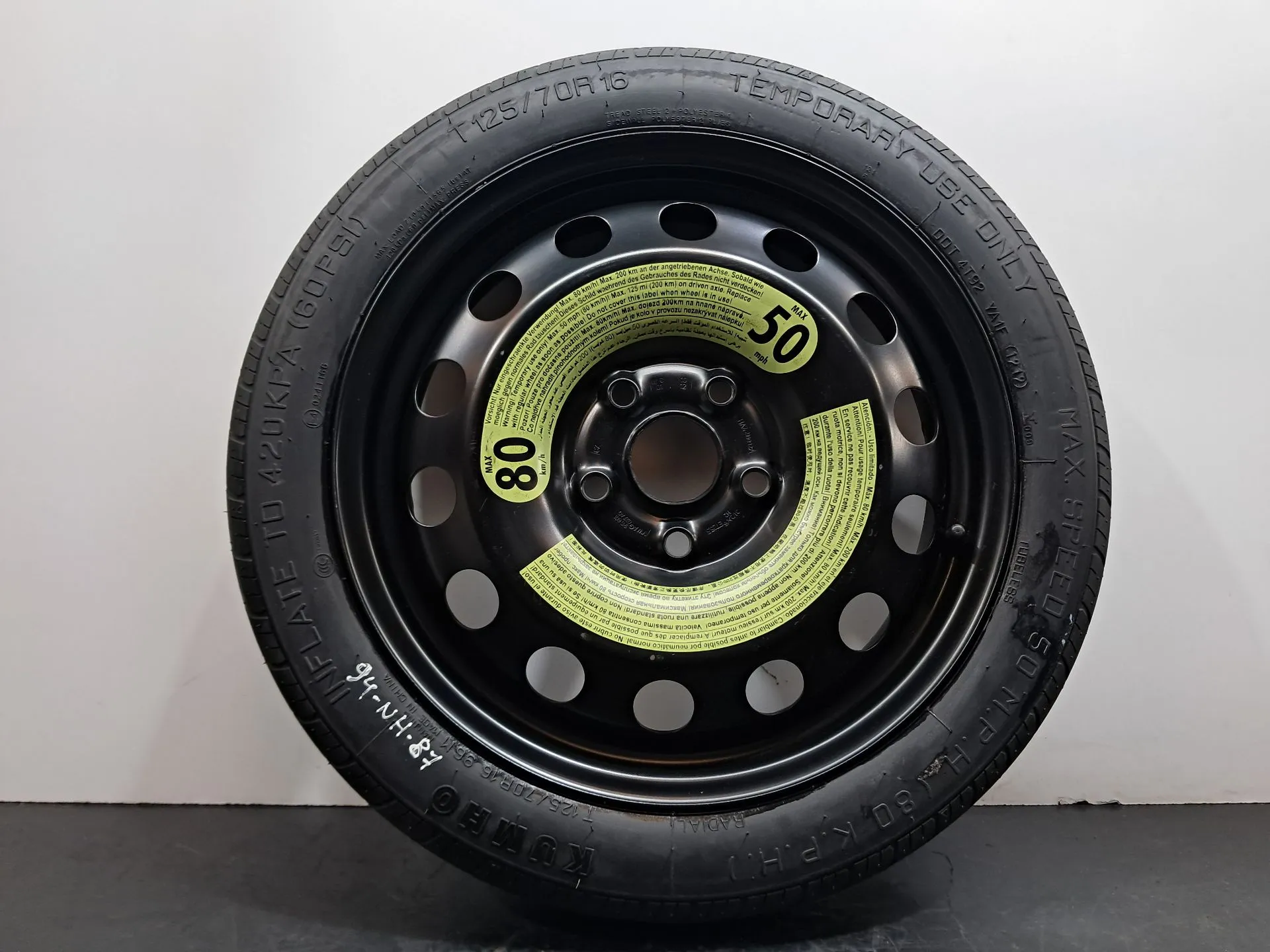 Roue de secours VOLKSWAGEN Golf VI (5K1)
