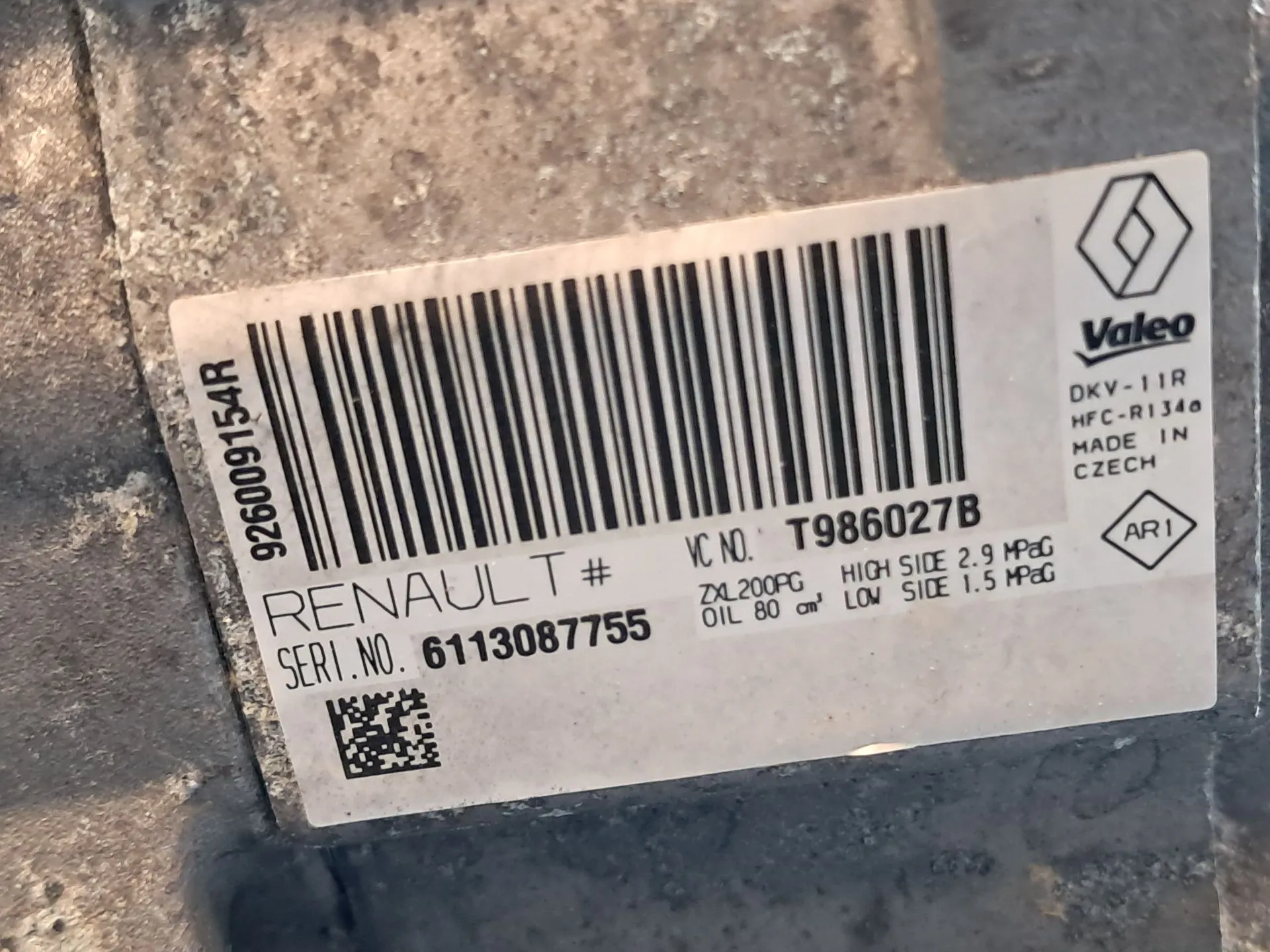 Compressor AC DACIA Dokker (0S_) Imagem-7