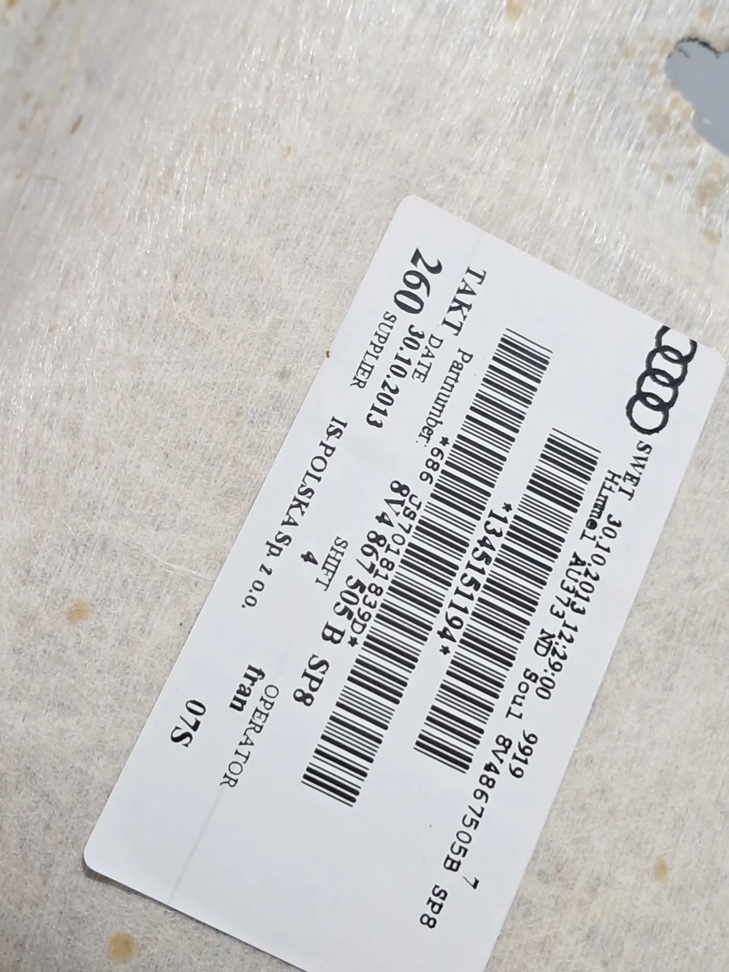 Revêtement de toit AUDI A3 Sportback (8VA, 8VF) Imagem-8