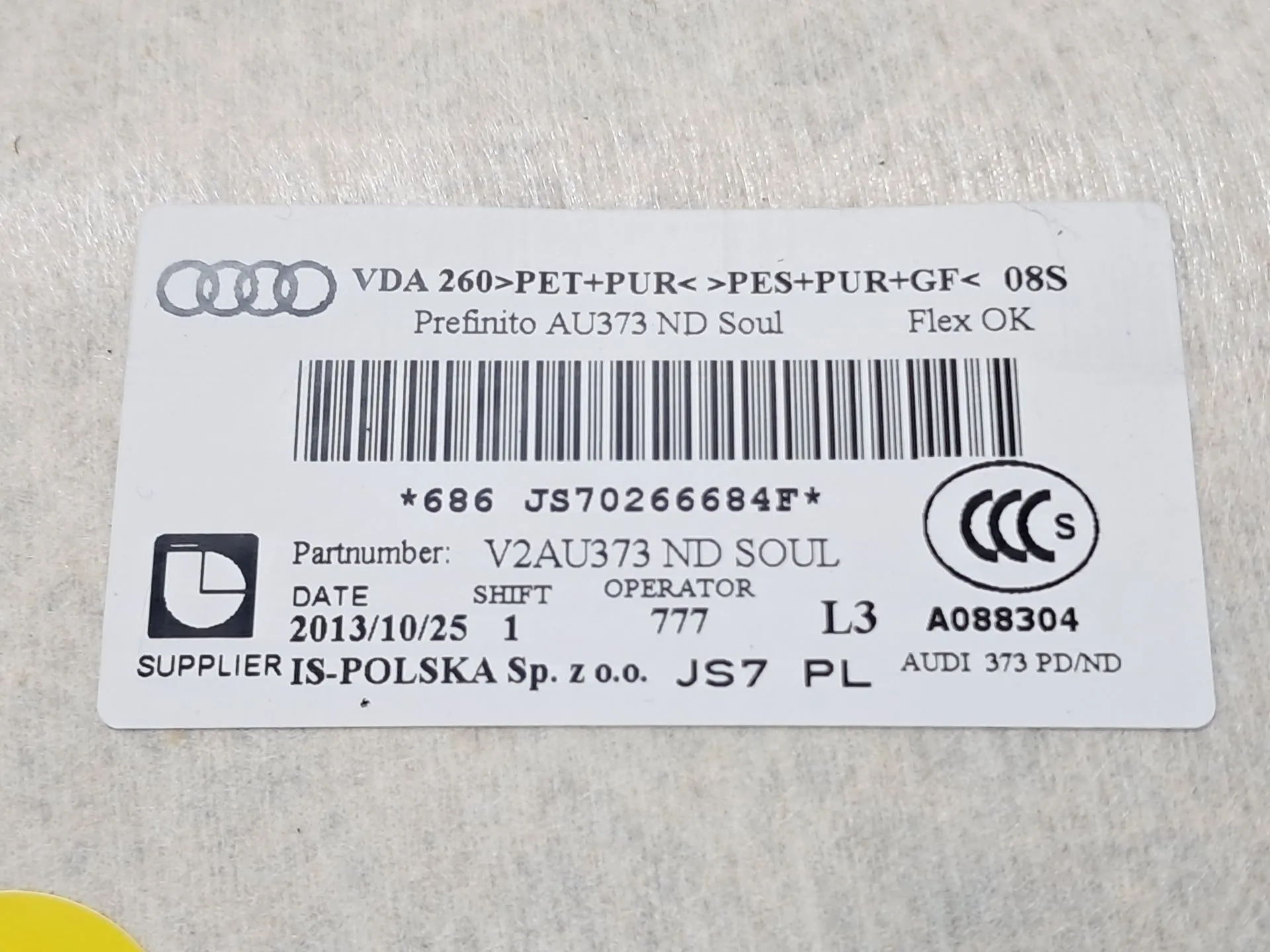 Revêtement de toit AUDI A3 Sportback (8VA, 8VF) Imagem-9