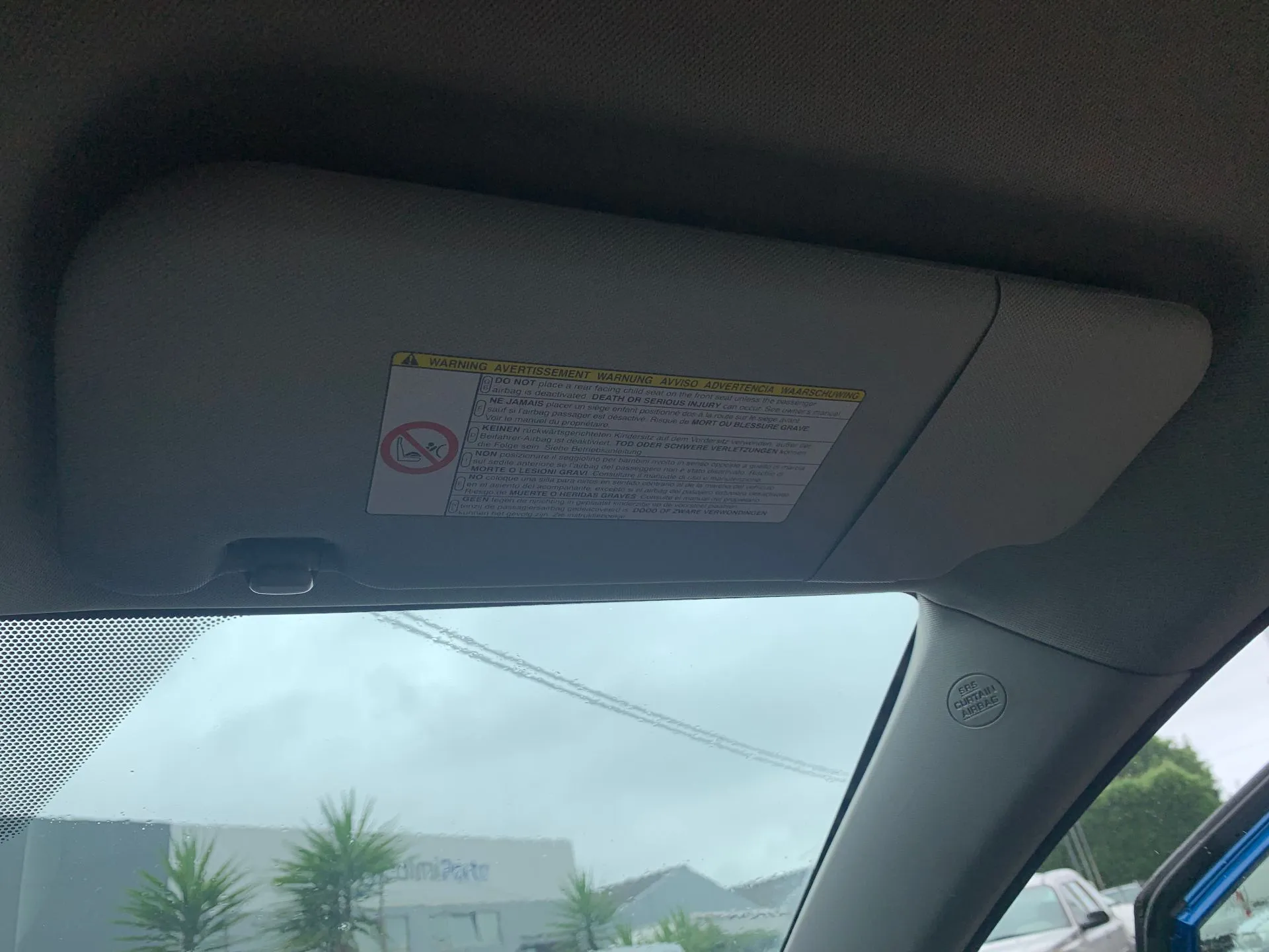 Right Sun Visor TOYOTA Auris Hatchback (_E15_) Imagem-1