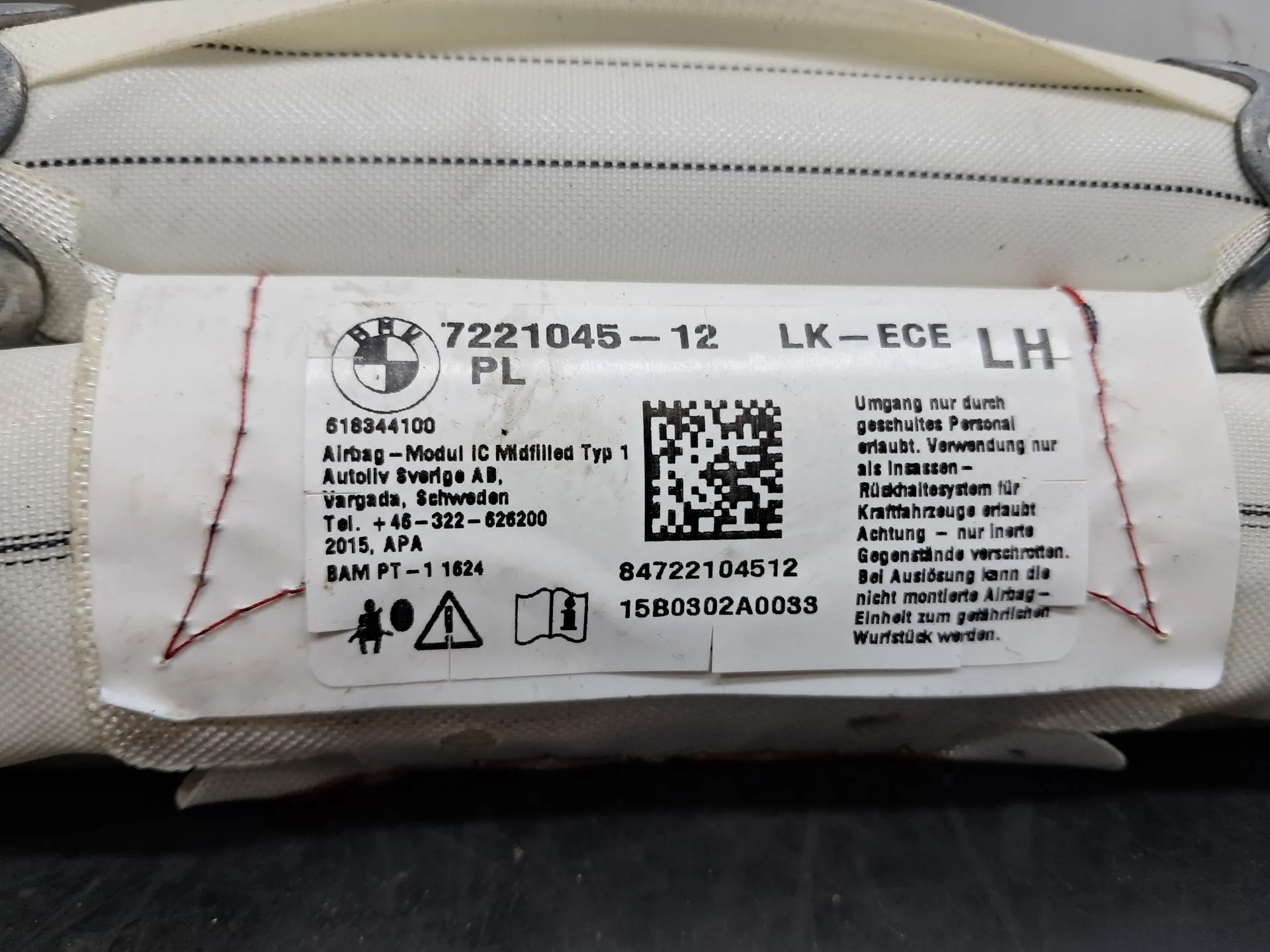 Left Curtain Airbag BMW 1 (F20) Imagem-1