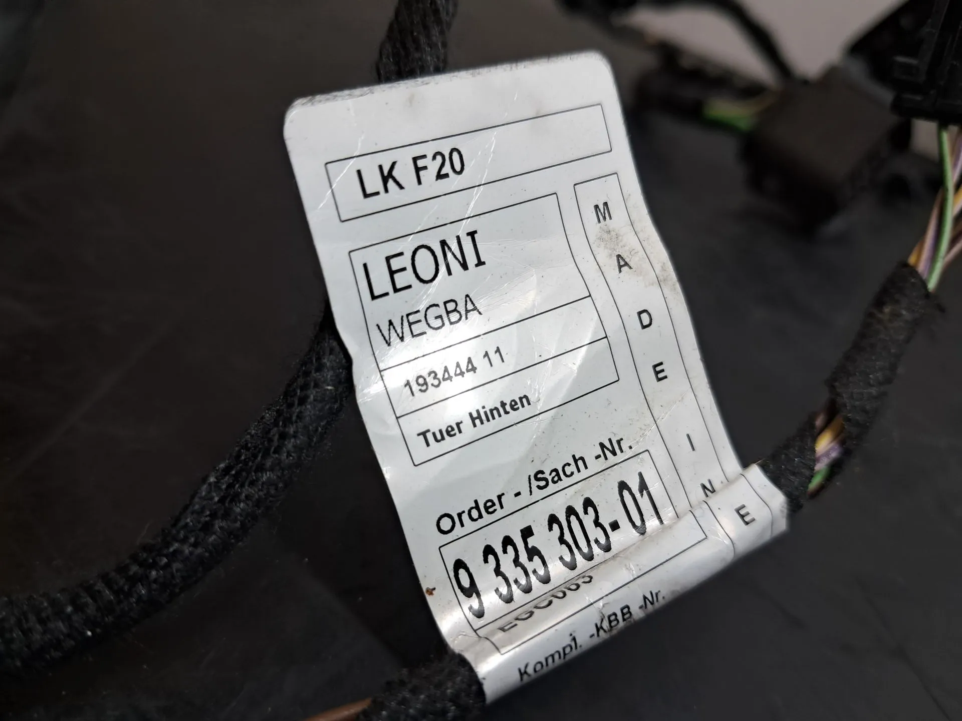 Interior electrical installation / interior wiring BMW 1 (F20) Imagem-5