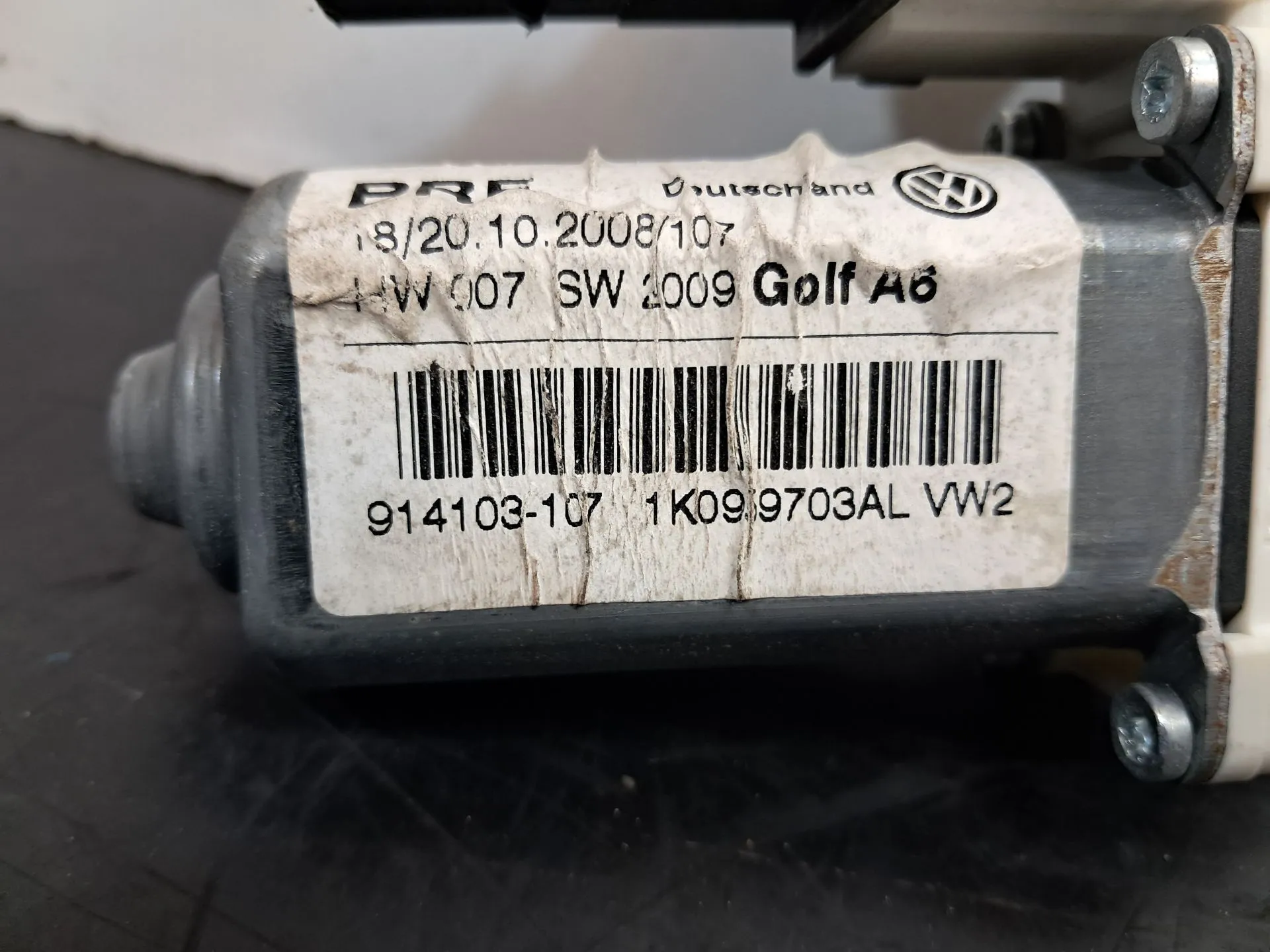Left Rear  Door Window Regulator Motor VOLKSWAGEN Golf VI (5K1) Imagem-1