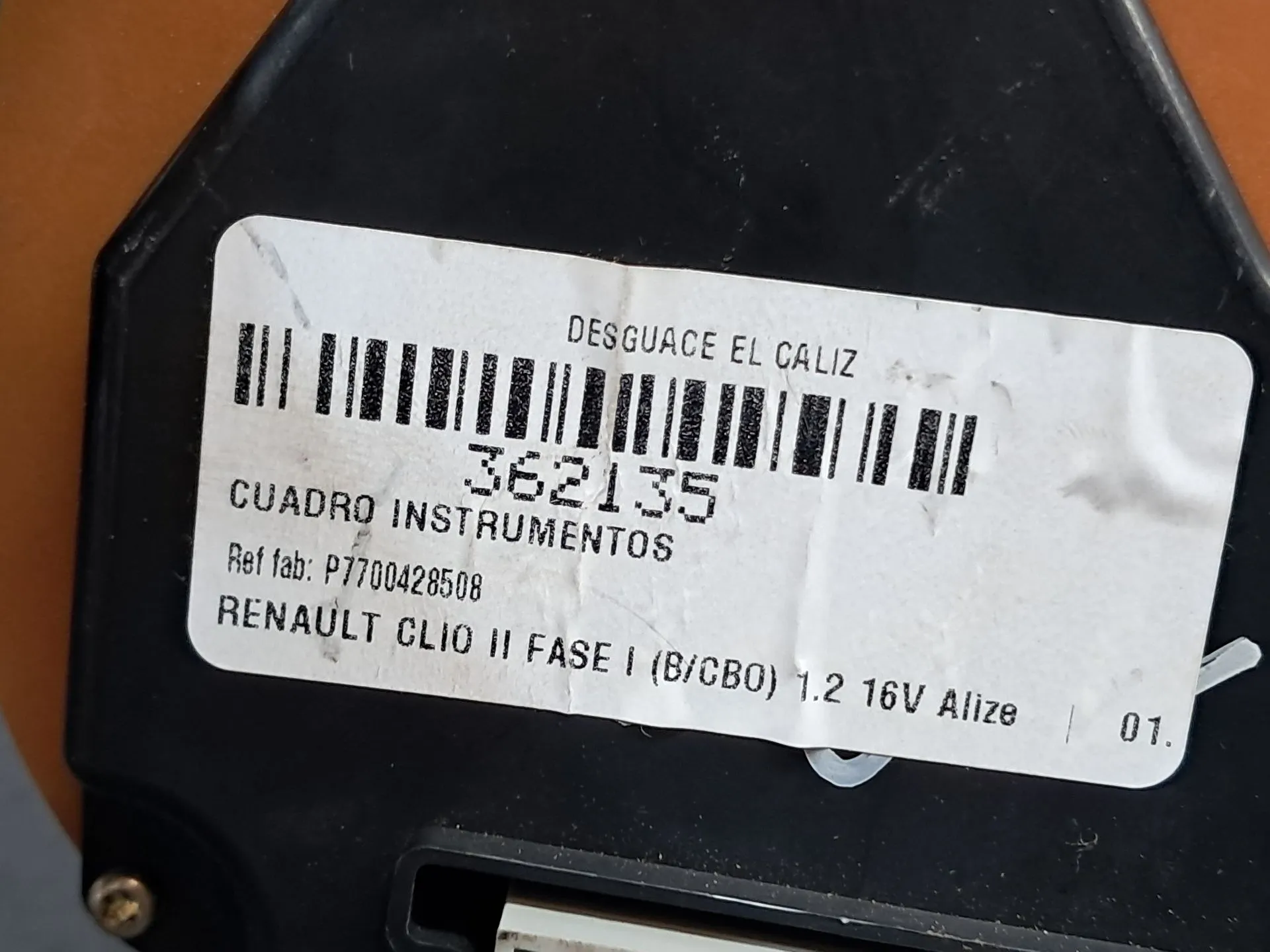 Compteur de vitesse RENAULT Clio II (BB0/1/2_, CB0/1/2_) Imagem-6