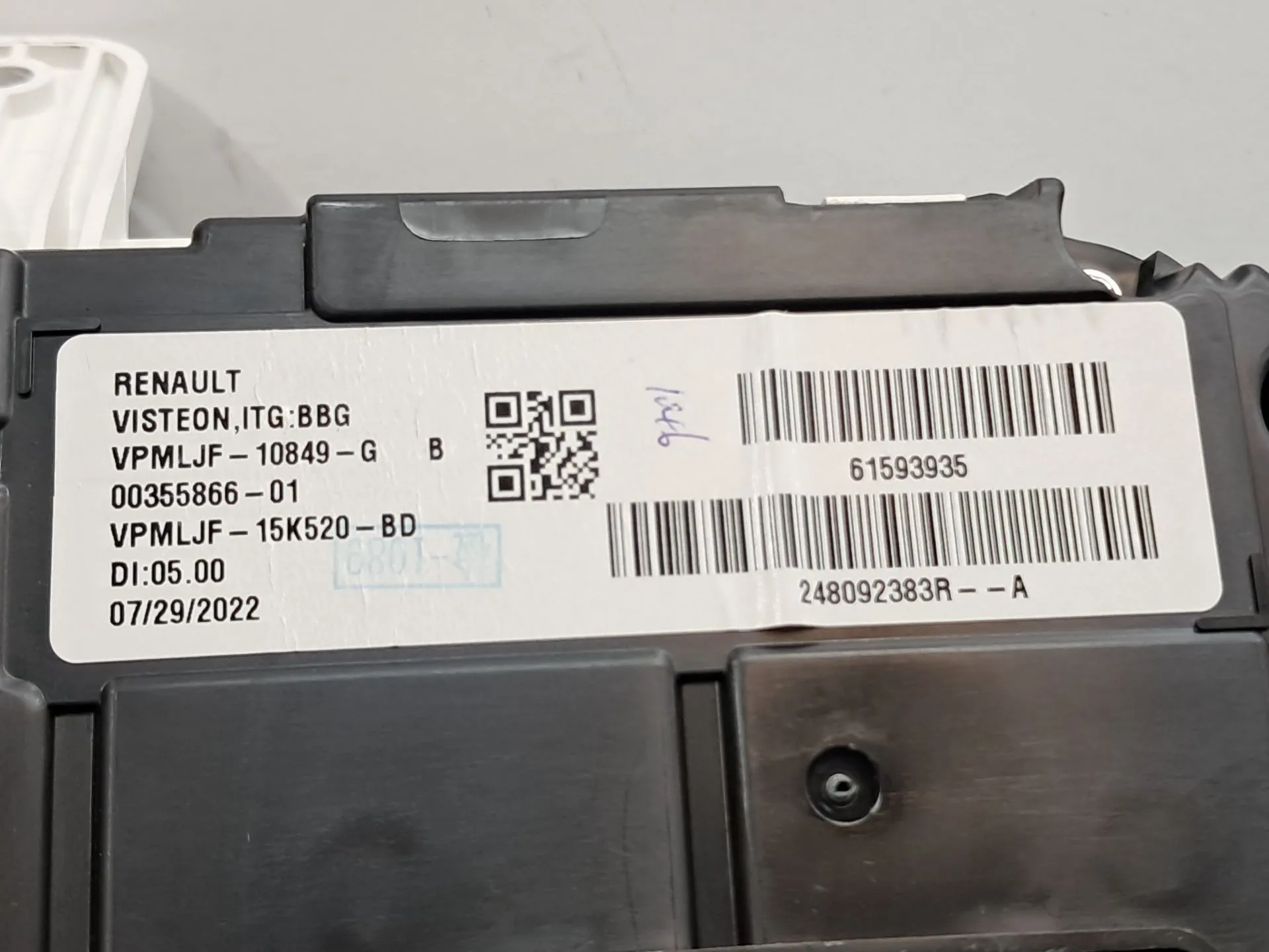 Quadro strumenti / Pannello strumenti DACIA Spring Imagem-4