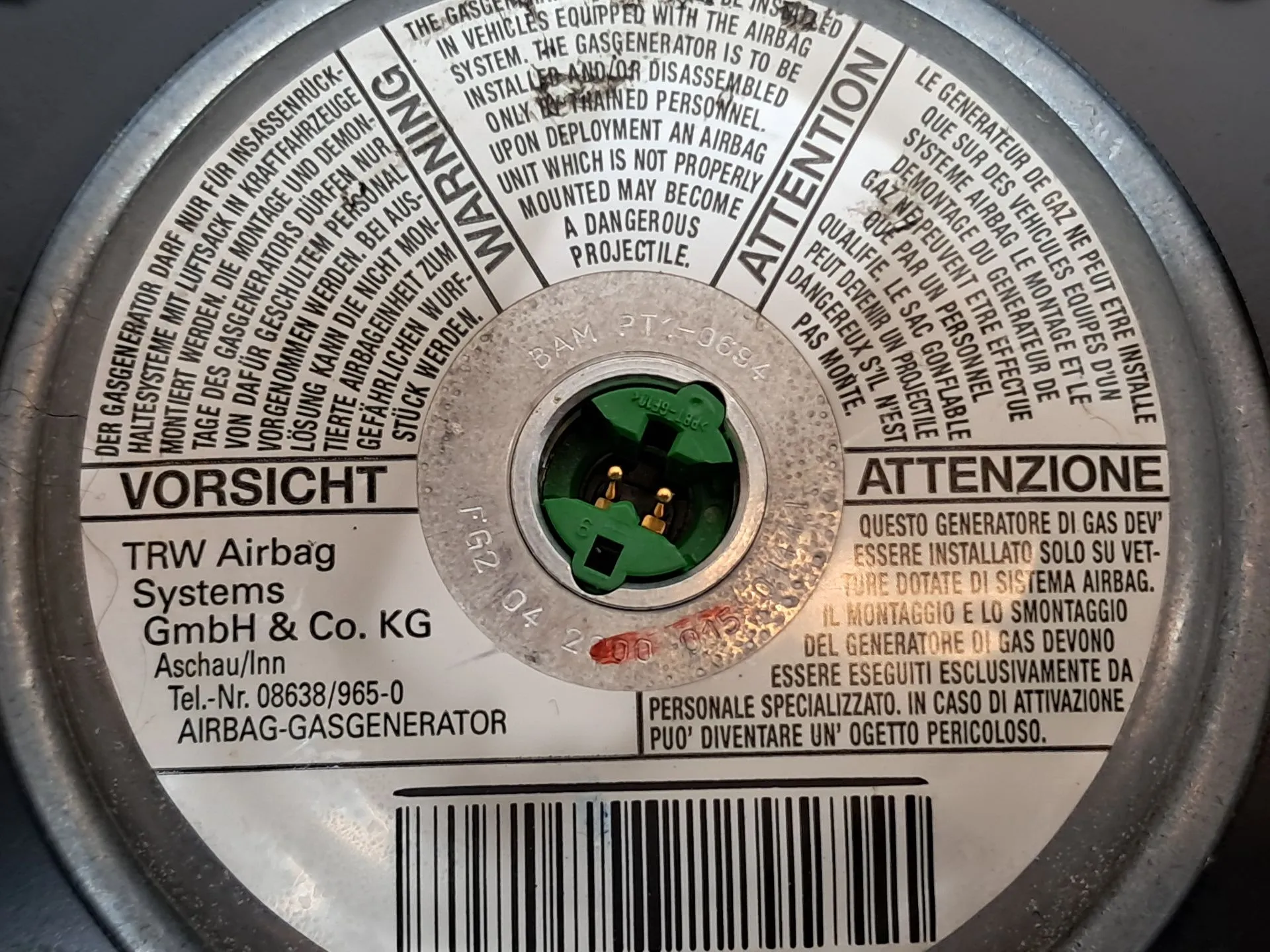 Airbag du Volant FIAT Punto (188_) Imagem-7