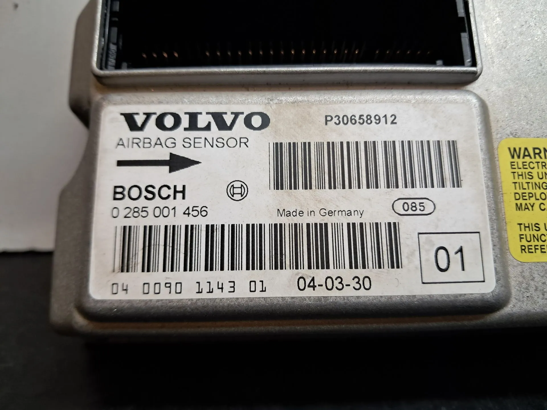 Centralina airbag VOLVO S60 I (384) Imagem-1