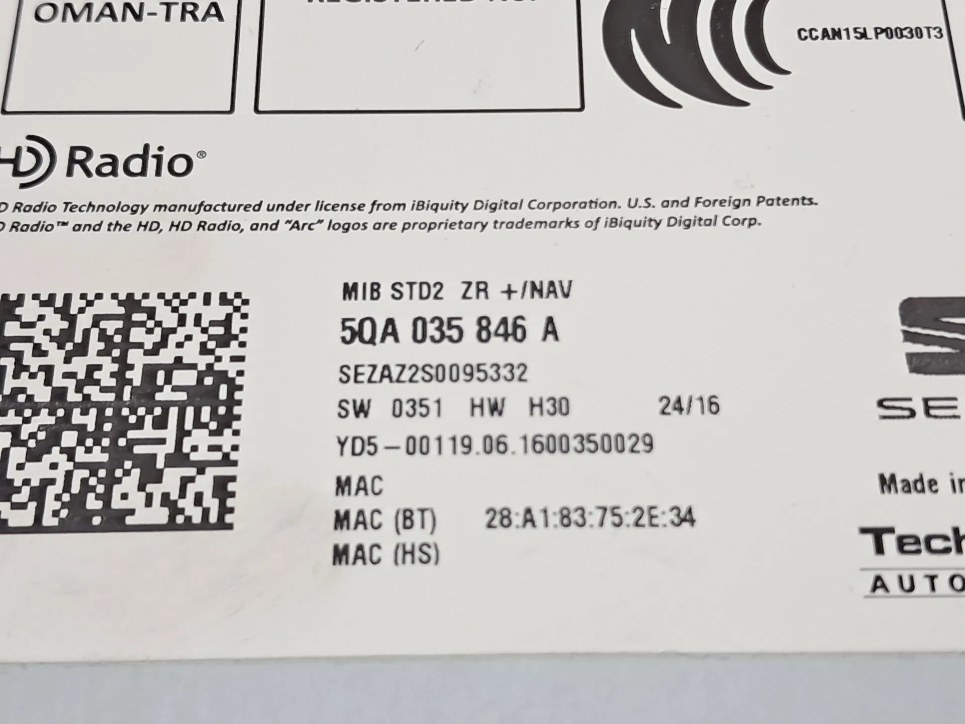 Rádio / auto-rádio SEAT Ibiza IV (6J5, 6P1) Imagem-11