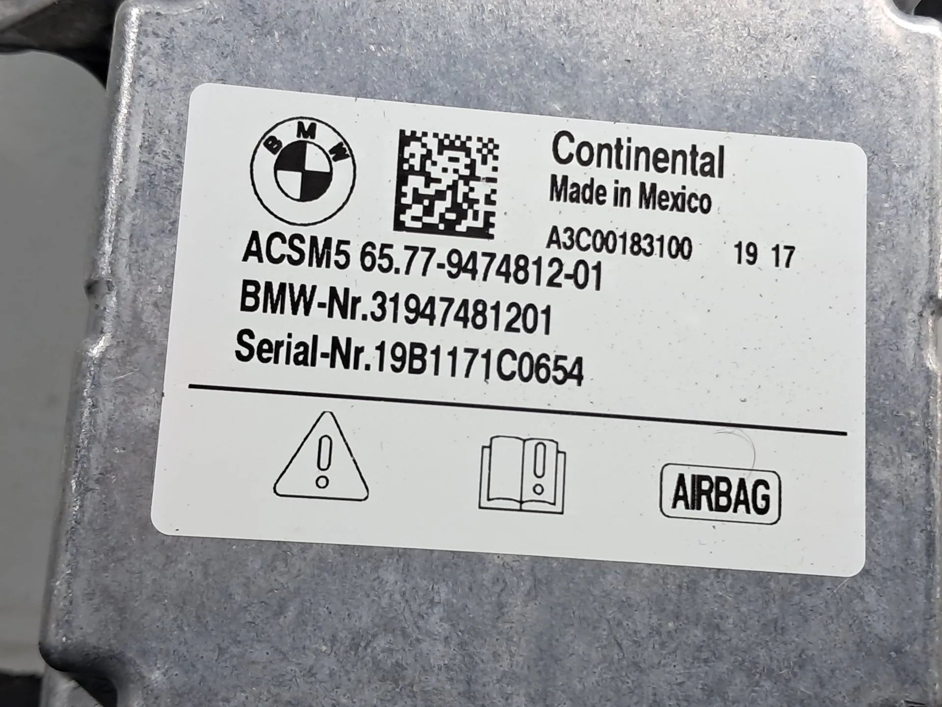 Calculateur  airbag BMW X4 (G02, F98) Imagem-1