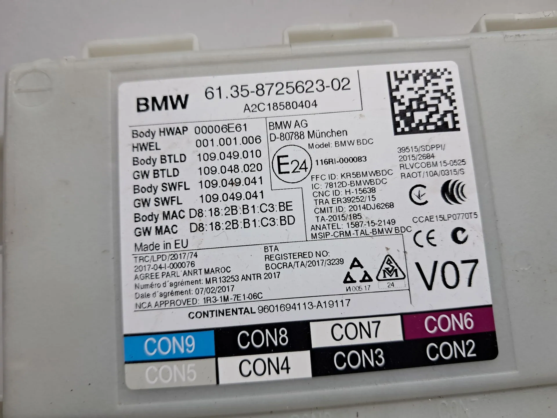 Boîte de fusibles / SAM / BSI BMW X4 (G02, F98) Imagem-1