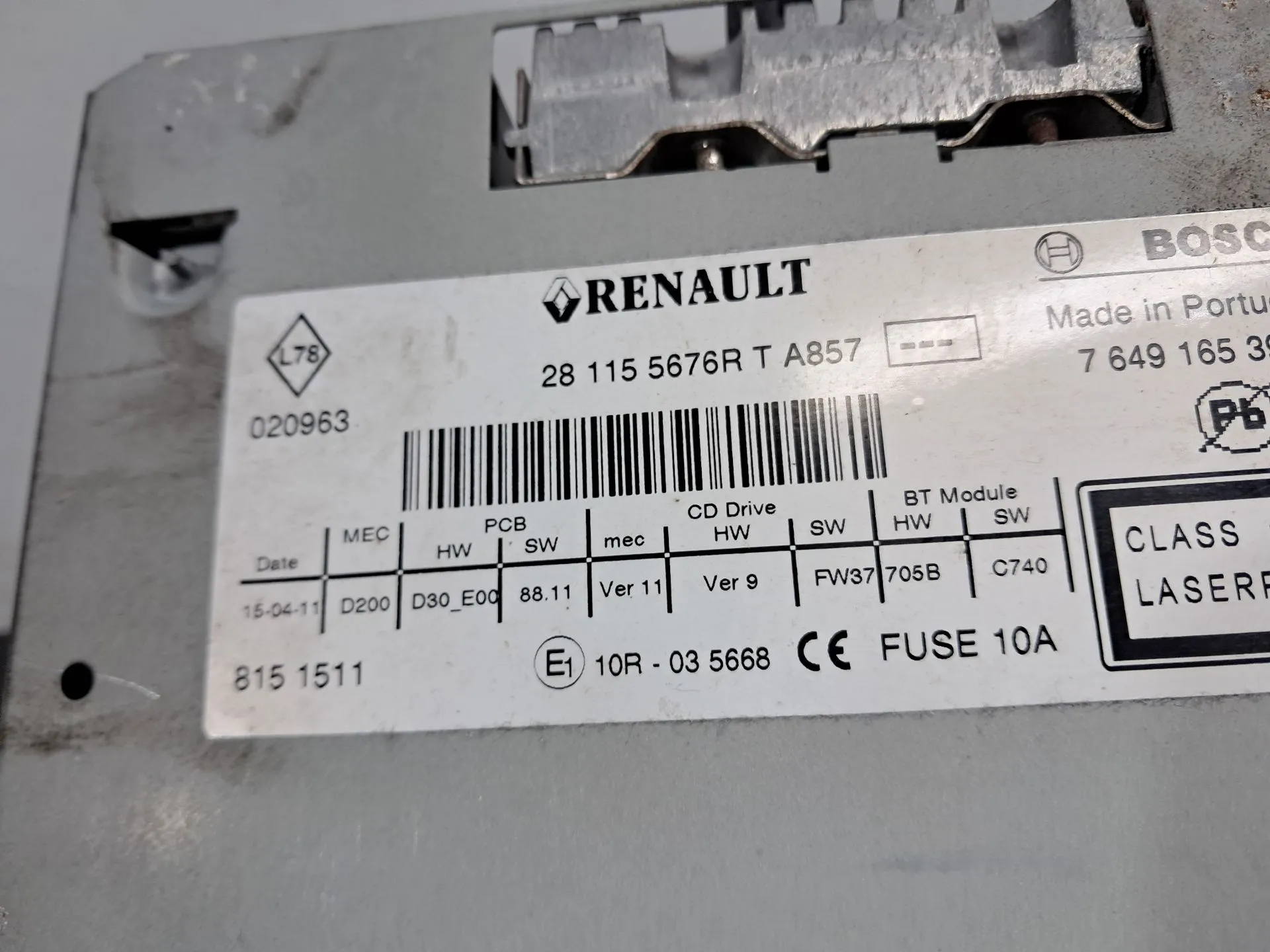 Rádio / auto-rádio RENAULT Laguna III (BT0/1) Imagem-6